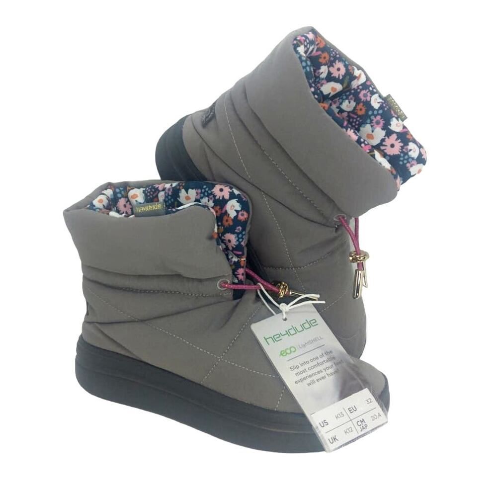 HEY DUDE Eco LightShell Girls New w/Tags Gray "Margot" Sneakers - Size: 13K